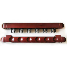 (Burgundy) Billiard Cue Rack Wall Mounted Hanging Cue Room Accessories Fast