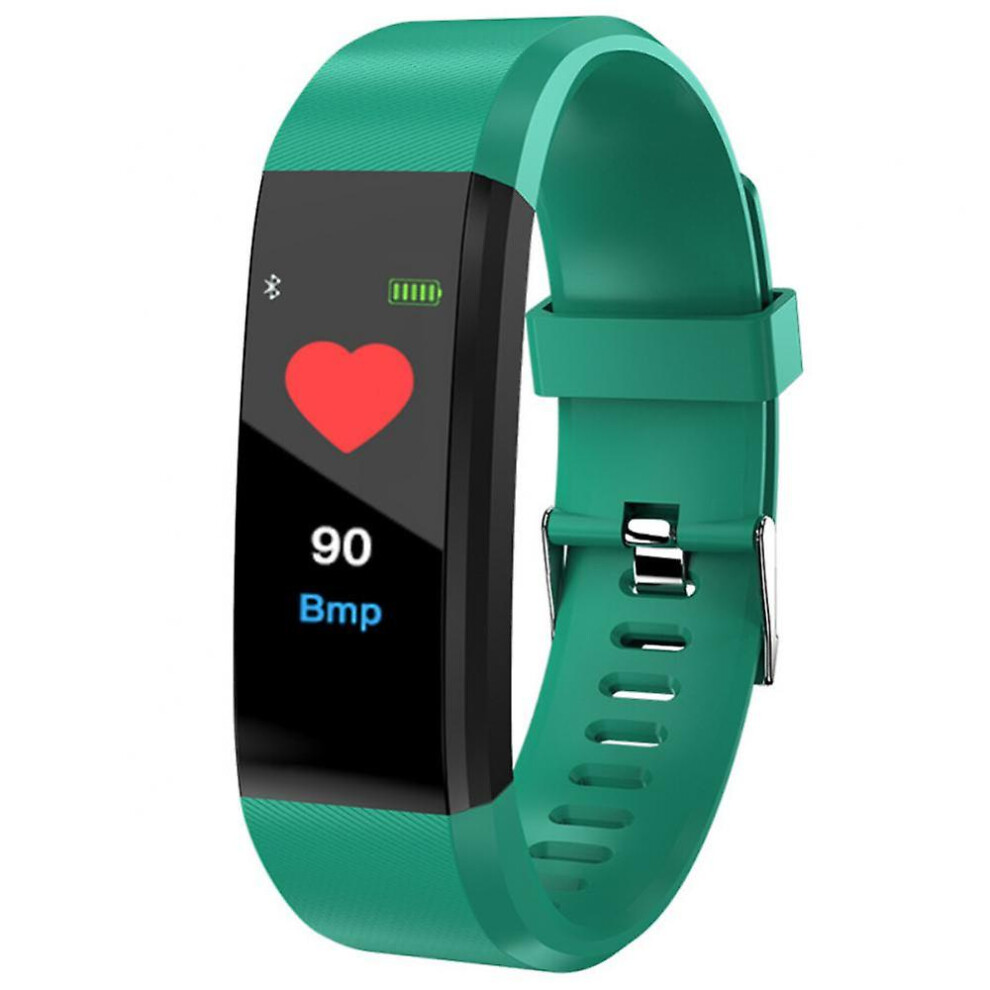 (Red) 115 Plus Smart Bracelet Bluetooth Smart Watch Heart Rate Blood Pressure Monitor Fitness Tracker Red 9372166444099