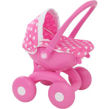 Dolly Tots My First 4-IN-1 Pram | Pink Childrens Dolly Pram | Childrens Baby Doll Pushchair Buggy Stroller, Carry Cot, Baby Seat