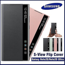 (For Note 20 Ultra, Rose gold) Apply To Samsung Mirror Smart View Flip-free Answering Cover Compatible Galaxy Note 20 / Note20 Ultra 5g Phone Led Cover S-view Cover Ef-zn985 Mobile