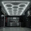120 piastrelle modulari Blu + 14 luci LED esagonali 6500K e bordi. 13
