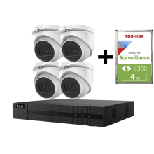 4TB X4 Hilook Analog CCTV Camera System 2MP 4CH Outdoor Kit 30M IR