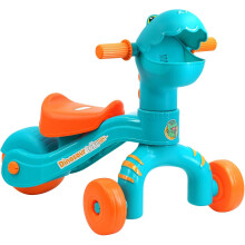 Kids Dinosaur Trike, Ride On Bike with Dino Roar Sounds, Music, Lights, Spin Handle, Balance Bike Tricycle for Babies and Toddlers Age 18 Months +