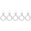 (Silver, Round) 5pcs Zipper Pull Replacement Metal Zipper Handle Mend Fixer Zipper Tab Repair 1