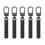 (Black, Column type) 5pcs Zipper Pull Replacement Metal Zipper Handle Mend Fixer Zipper Tab Repair 1