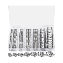 Hose Clamp- 120pcs 304 Stainless Steel Hose Clamp Assortment Kit 1/4inch-1-1/2inch Clamp For Fuel L