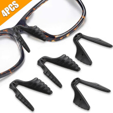 4pcs Eye Glasses Nose Pads, Stick on Anti-Slip Soft Silicone Eyeglasses Nose Pads, Glasses Nose Pads for Sunglasses, Black