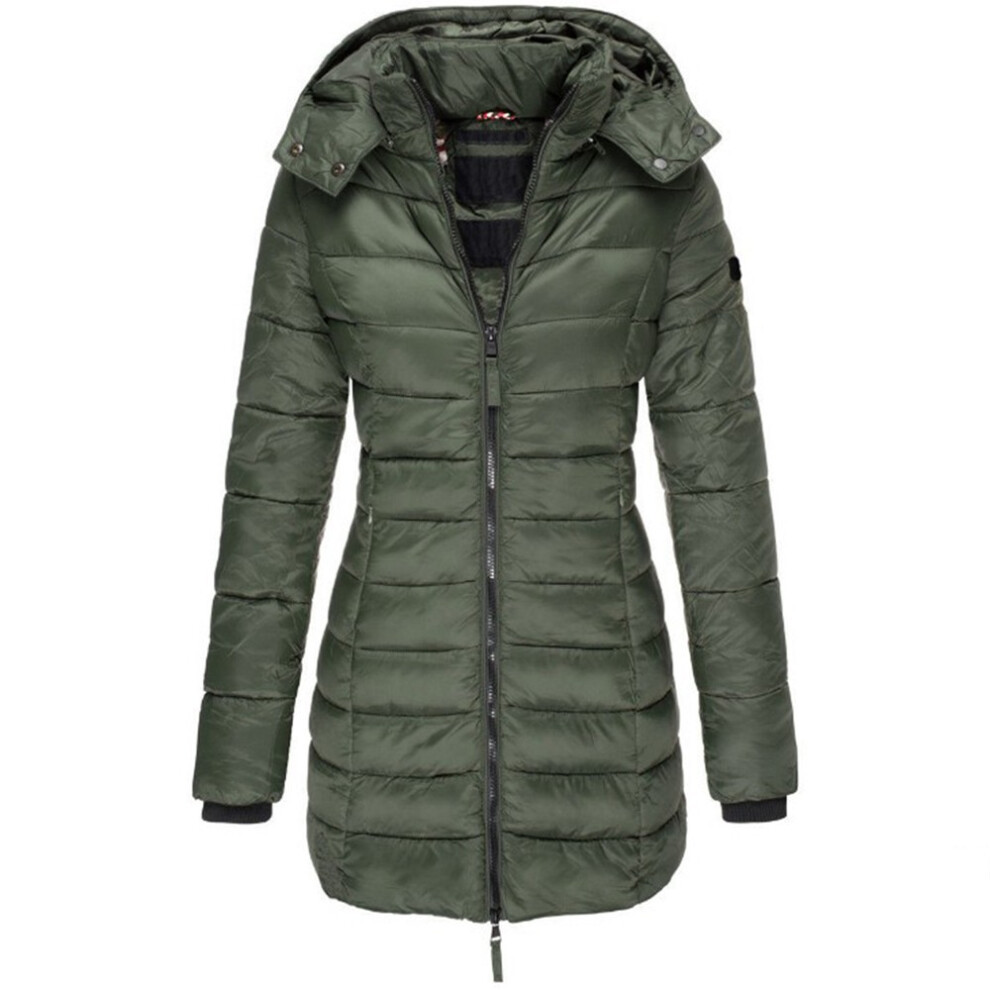 Femmes Chaud Manteau Parka Moelleux DoublÃ Fourrure Hiver Veste Capuche VÃªtement-Noir-S