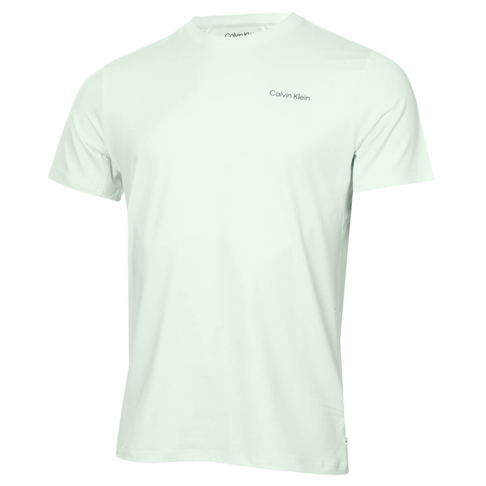 (M, Light Jade) Calvin Klein Mens Newport Moisture Wicking Breathable Lightweight T-Shirt