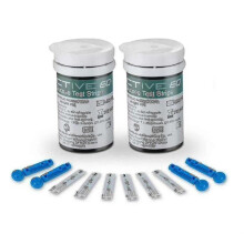 EXRCTIVE EQ IMPULSE blood glocose meter strips and lancets 50 x Test Strips 50 x Lancets