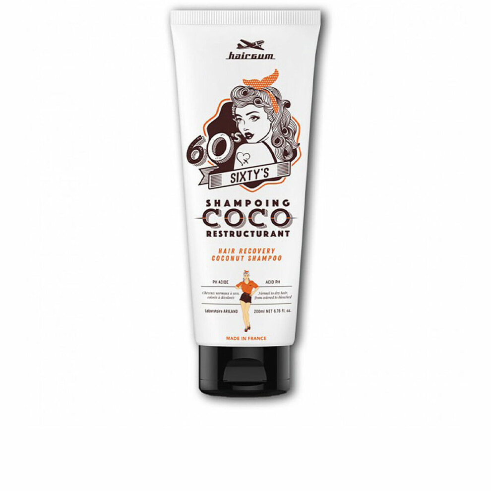 Hairgum Restructuring Shampoo Sixty's Coconut (200 Ml)