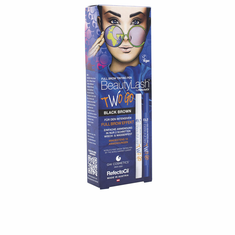 Refectocil Eyelash Dye Beautylash Two Go Black Brown 2 Pieces