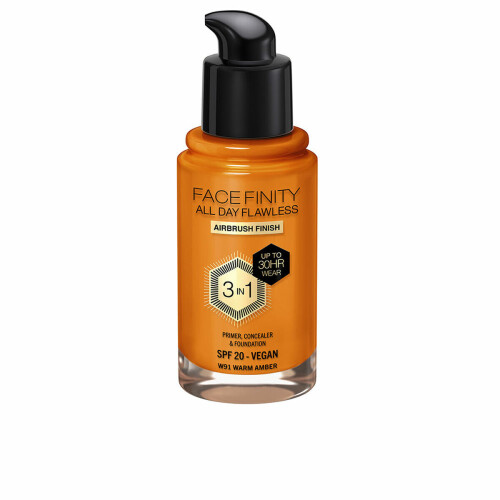 Max Factor Base - MAX FACTOR - Facefinity All Day Flawless - W91 Warm Amber - 30 Ml - FPS 20