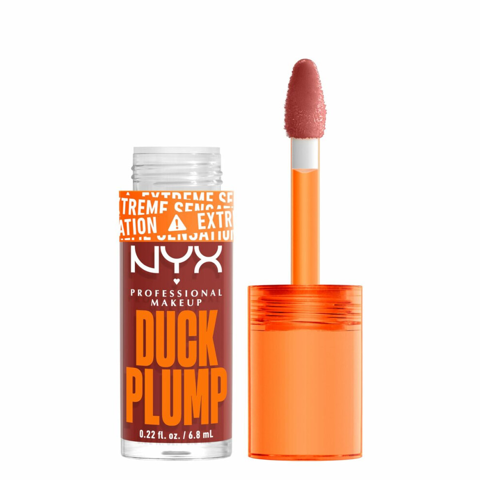 NYX PROFESSIONAL MAKEUP Duck Plump High Pigment Lip Gloss  Lip Plumper Gloss with Spicy Ginger - Brick Of Time-image-OPC-PFX557R-NEW