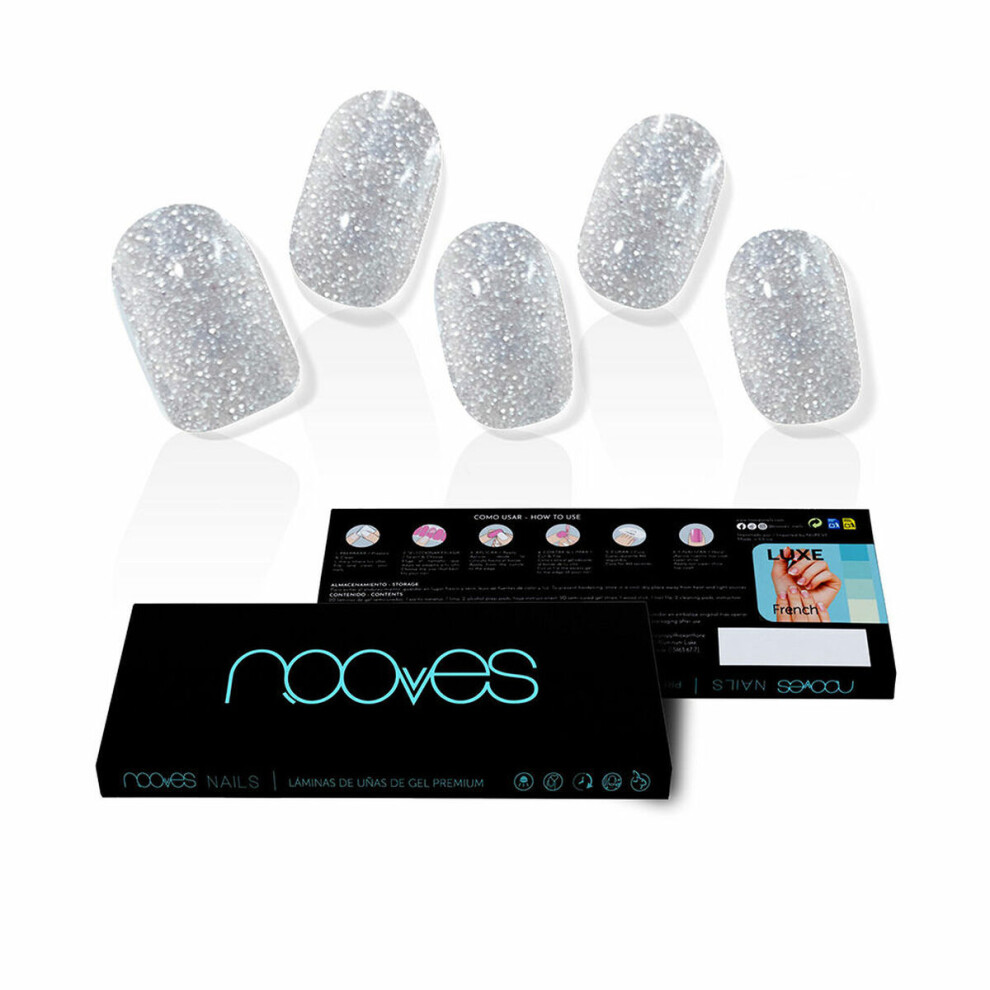 Photos - Manicure Cosmetics Gel Nail Foils Nooves Glitter grey (20 Units)