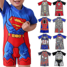 (Superman, 4-6 Years) 3-11 Years Kids Superman Swimwear One-piece Swimsuit Bathing Suit-c