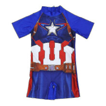 (Captain America - B, 4-6 Years) 3-11 Years Kids Superman Swimwear One-piece Swimsuit Bathing Suit-c