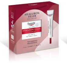 Eucerin HYALURON-FILLER + VOLUME-LIFT Crème de Jour Peau Mixte Normale Lot 2 Pièces – Effet Repulpant &amp; Lifting Anti-Âge