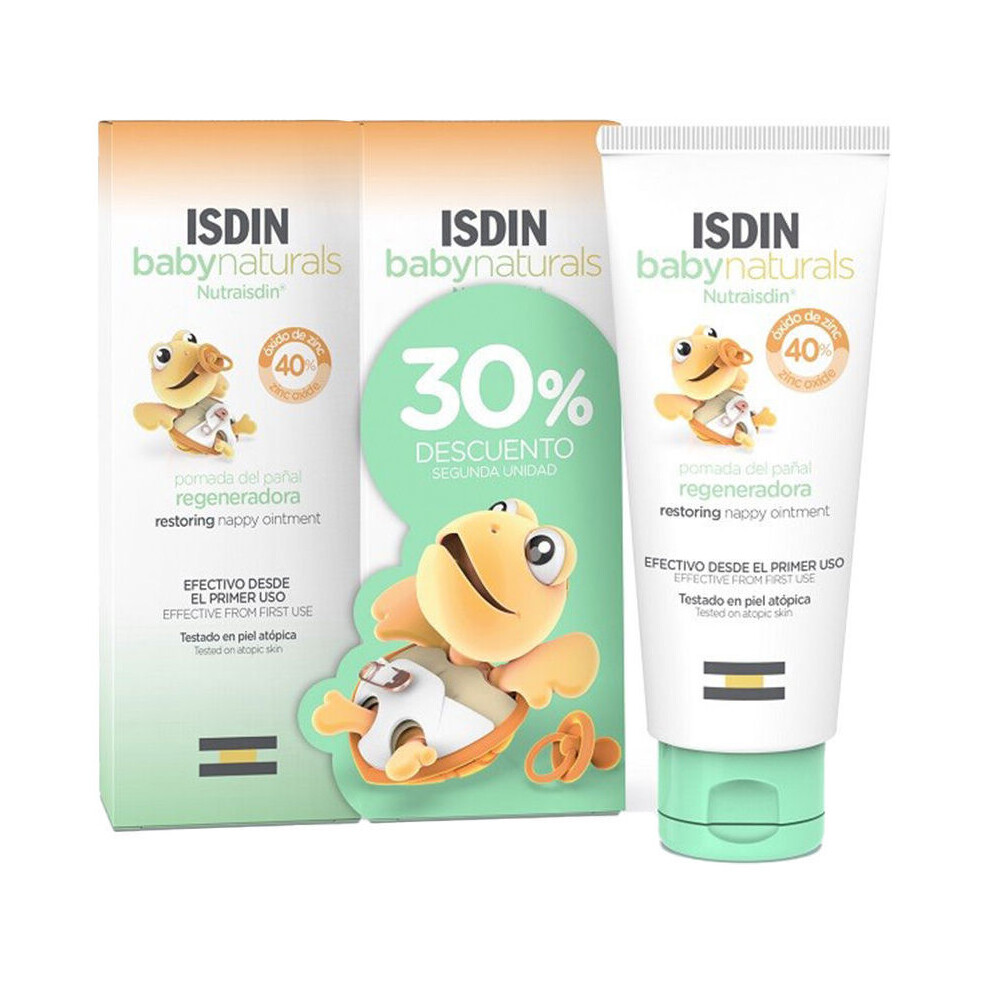Isdin Unisex Babynaturals Regenerating Diaper Ointment Pack 2 X 100 Ml