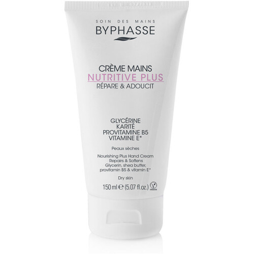 Handcreme - BYPHASSE - Nutritive Plus - 150 ml - Ohne Parabene - Trockene Haut