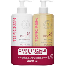 DA PROTECT BAUME ÉMOLIENT 500 ML + GEL NETTOYANT 500 ML PAKETTI 2 kpl