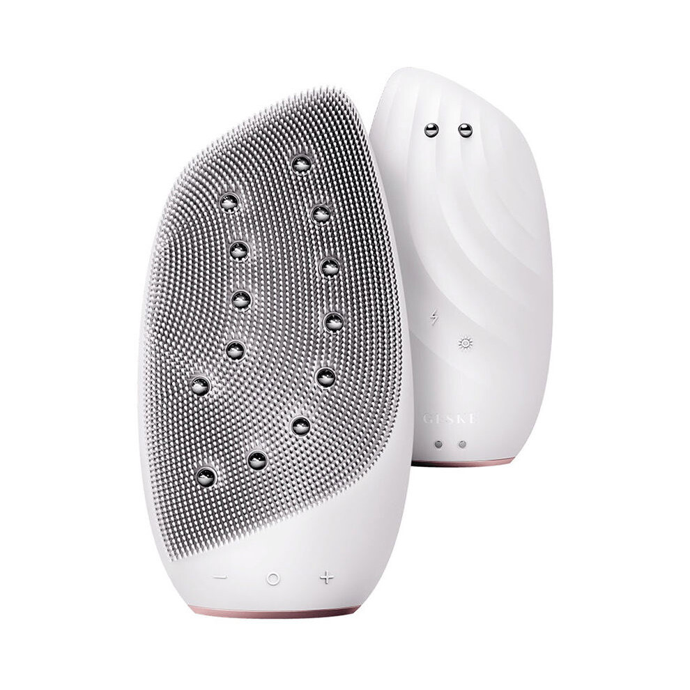 Geske Unisex White Smart App Guided 8 In 1 Thermo Sonic Brush & Facial Lifting # 1 Unit