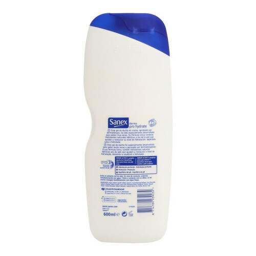 Sanex (600 ml) PRO HYDRATE gel ducha piel muy seca 2