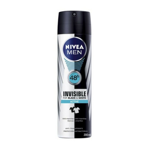 NIVEA Nivea Men Invisible For Black And White Active Deodorant Spray 200ml