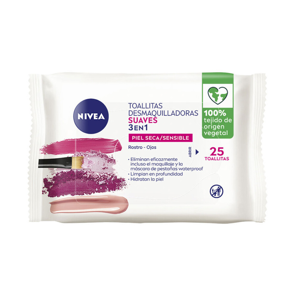Gentle 3-in-1 Makeup Removal Wipes Nivea 25 units