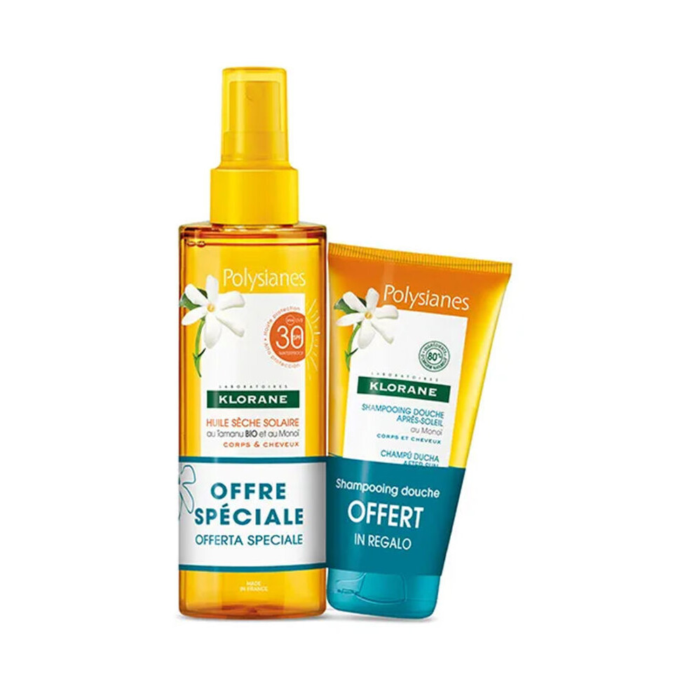 Spray Klorane Solar Spf30 Polysianes Monoi & Tamanu Bio Lote 2 pcs