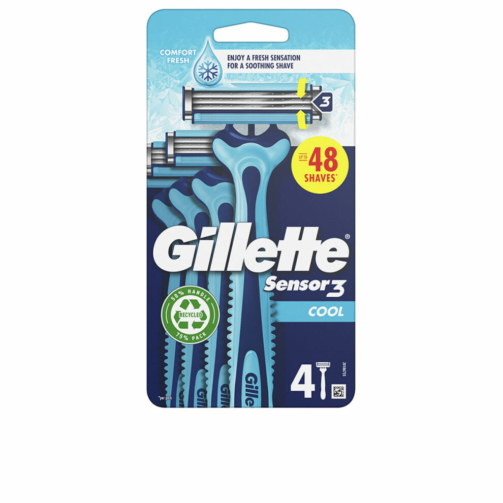 Gillette Disposable Razor Sensor Cool (4 Units) Size 3