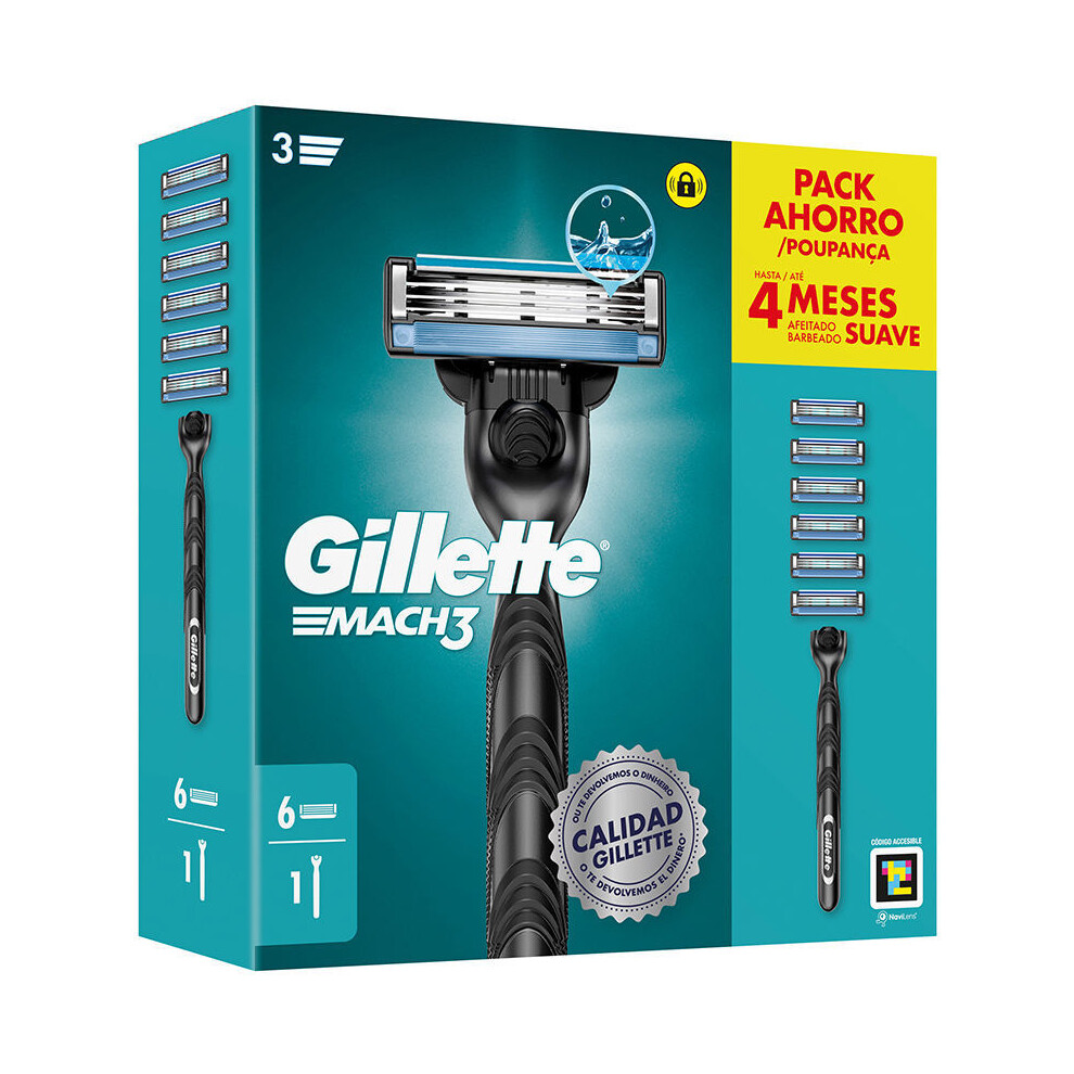 Gillette Mach3 Machine + 6 Spare Parts