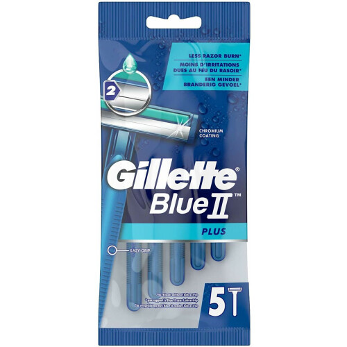 Gillette Lame de rasoir jetable BLUE II PLUS 5 u