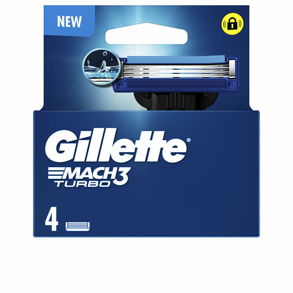 Shaving Razors Gillette MACH 3 TURBO (4 Units)-image-OPC-PFX599K-NEW