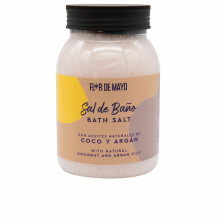Sal de baño - FLOR DE MAYO - Argán y Coco - 650 gr - Hidratante - Sin parabenos