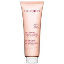 Clarins NIEUWE Verzachtende, Zachte Schuimende Gezichtsreiniger | Reinigt, Verzacht en Verzacht | Bevat Voedende Sheaboter | Zeepvrij | SLS-vrij