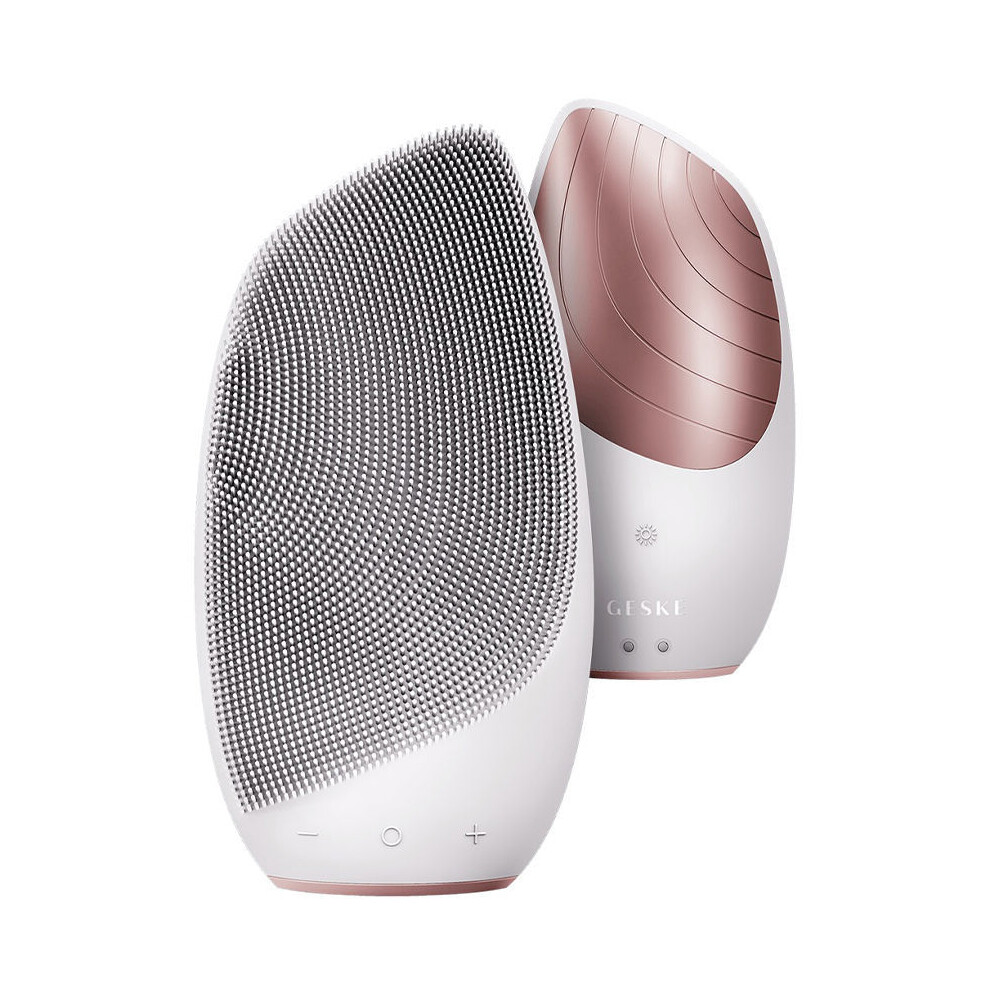 Geske Unisex White Smart App Guided 6-In-1 Sonic Facial Brush # 1 Unit