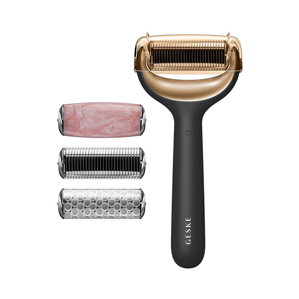 Geske Black Smart App Guided Facial & Body Roller With Microneedles 9 In 1 # 4 Units
