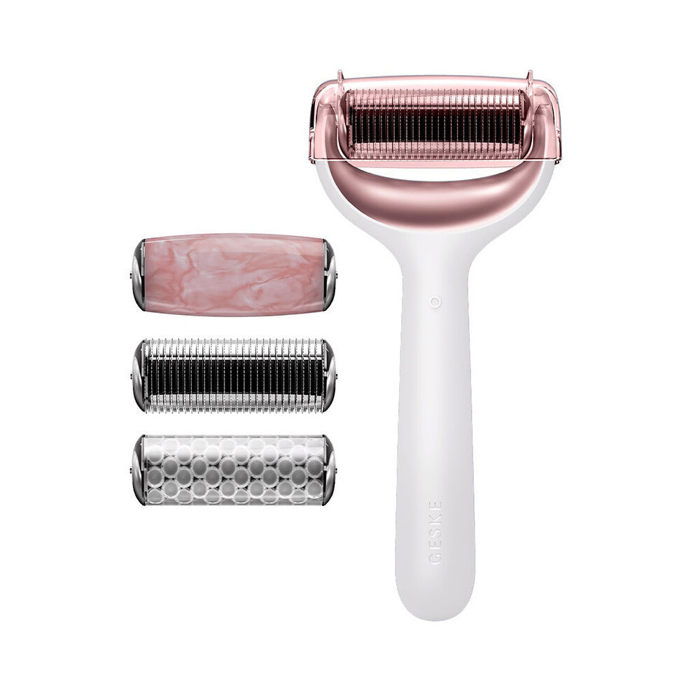 Geske White Smart App Guided Facial & Body Roller With Microneedles 9 In 1 # 4 Units