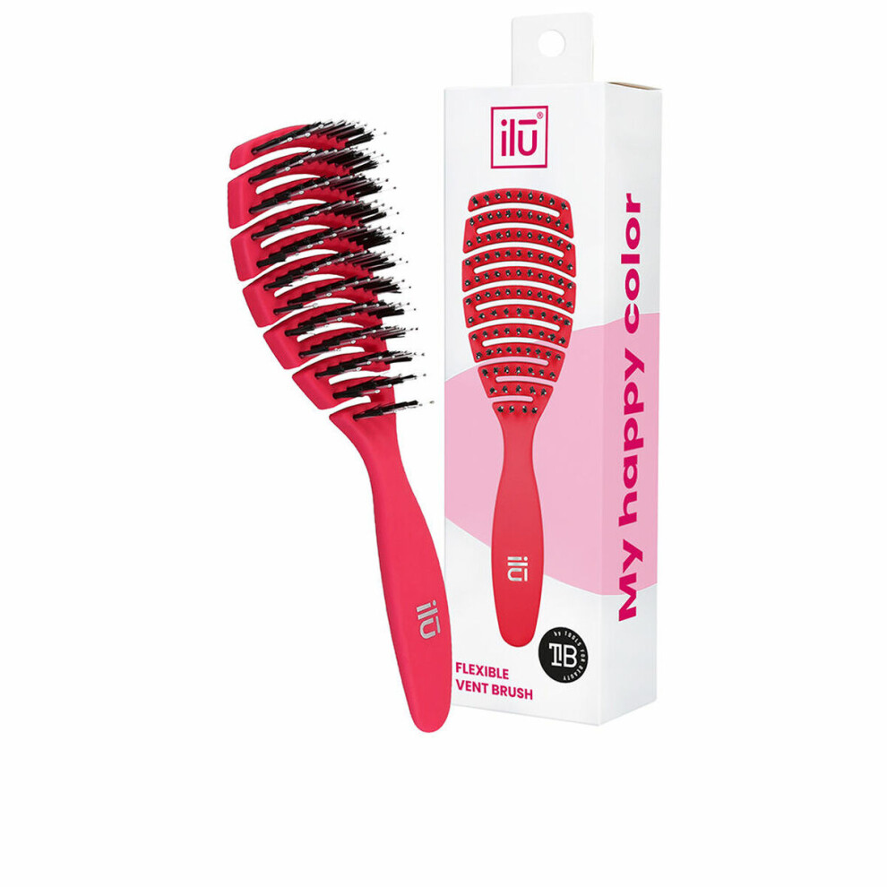 Il? Pink Detangling Hairbrush Flexible Vent