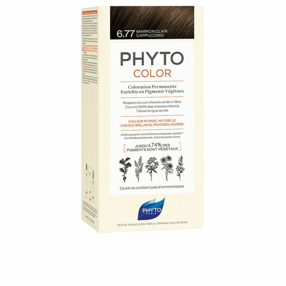 Phyto Permanent Colour Phytocolor 6.77-Marrón Claro Capuchino Ammonia-Free