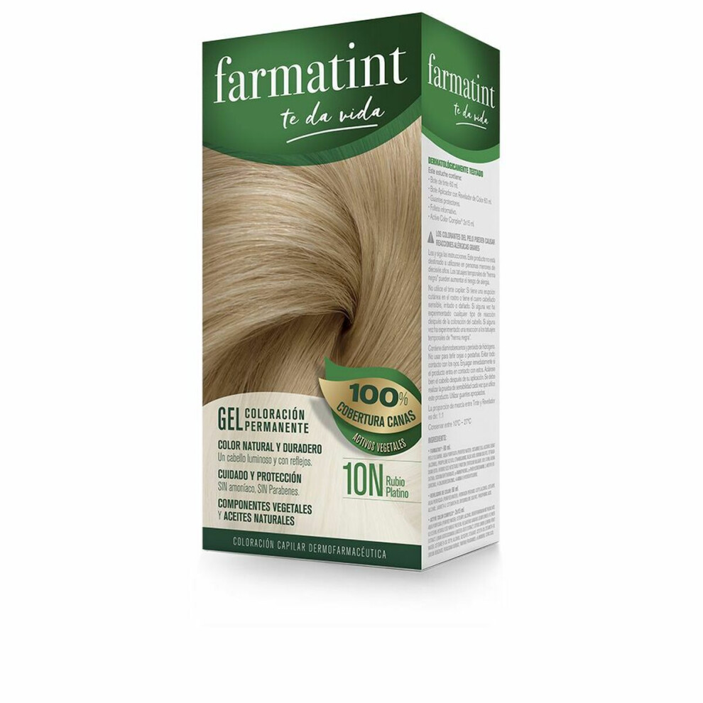 Farmatint Permanent Dye 10N-Rubio Platino Gel