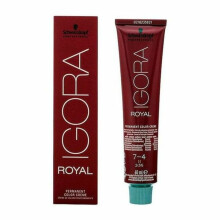 Coloración permanente - Schwarzkopf - Igora Royal 7-4 - Rubio beige - Sin amoníaco - 60ml