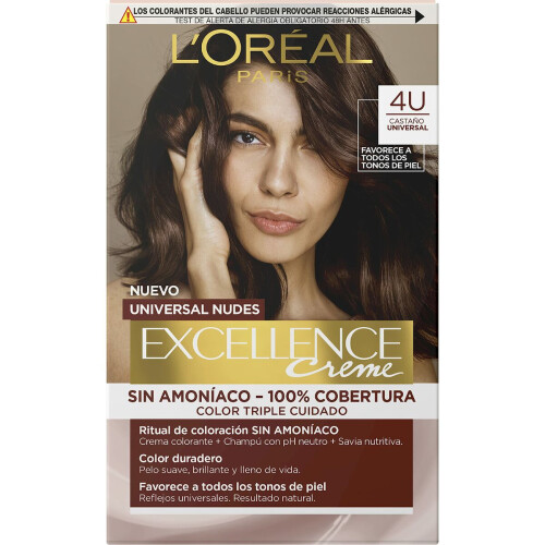 L’Oréal Paris Teinture EXCELLENCE NUDES #4u-marrón 5 u 1