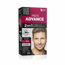 Teinture pour cheveux - LLONGUERAS - Men Advance 5 - Castaño Claro - Facile à utiliser - Longue durée de vie