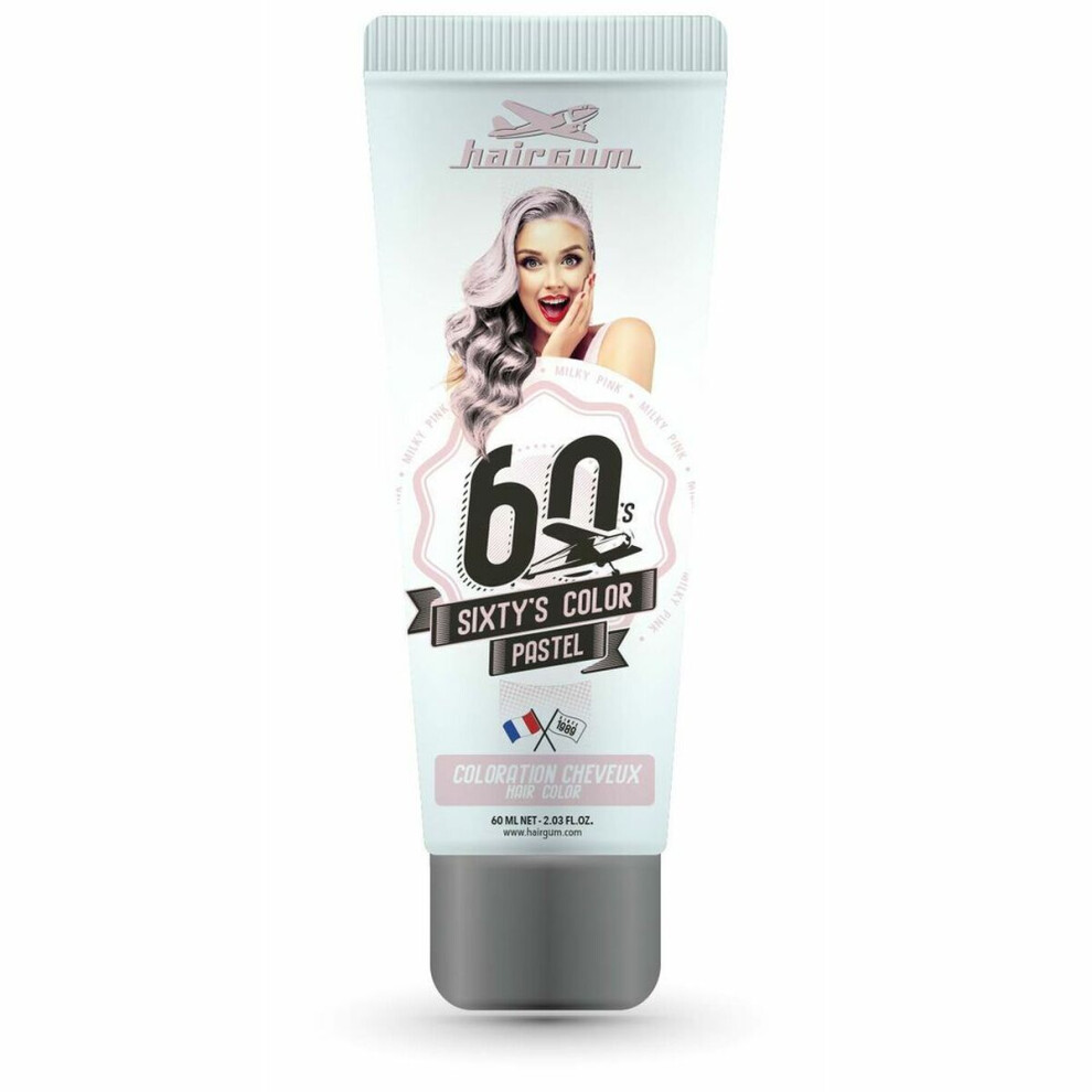 Hairgum Pink Semi-Permanent Colourant Sixty's Color Milky (60 Ml)