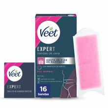 Strisce Depilatorie in Cera - VEET - Esperto Bikini - 16 Unità - Pelle Normale - Risultati Duraturi