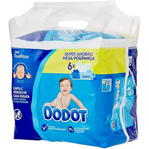 6er-Pack mit 64 Dodot-Tüchern