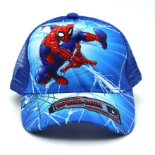 (B) Spiderman 3d Print Boys Kids Mesh Baseball Cap Summer Sports Adjustable Sun Visor Hat Caps