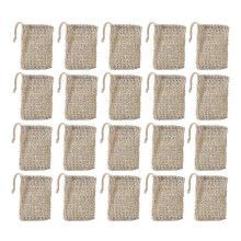 50pcs Shower Bath Sisal Soap Bag Natural Sisal Soap Bag Exfoliating Soap Saver Pouch Holder